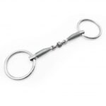 ŽĄSLAI JACOB saldžios geležies Bradoon su laisvais žiedais