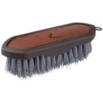 HORZE "Maddox Leather Handle Dandy Brush"šepetys