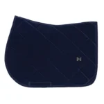 MAXIMILIAN " VELVET JUMPING SADDLE PAD SAPPHIRE " pobalnis